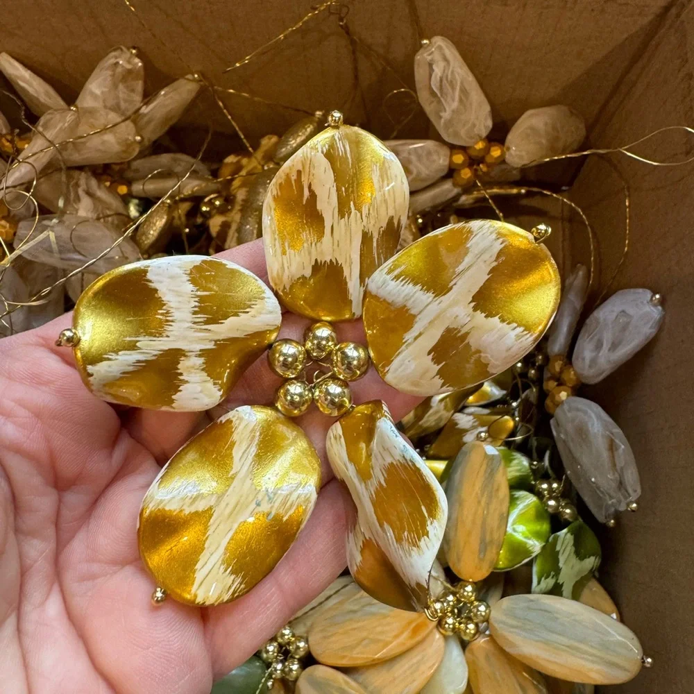 Bulk of handmade beaded flower stems for decor, crafts, projects - Picture 6 of 8